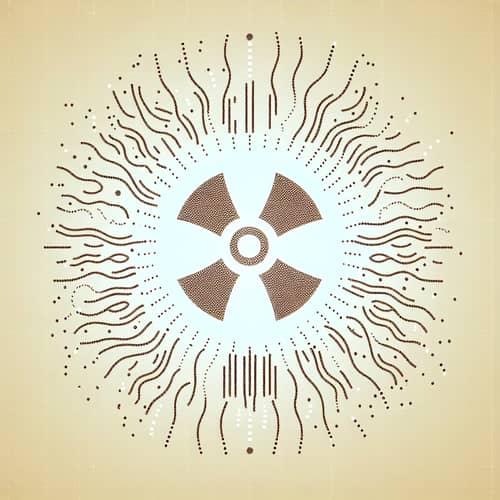 Delicate Illustration of Gamma Radiation Concept