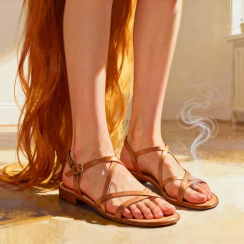 Beautiful Red-Haired Girl with Size 38 Feet Beautiful Red-Haired Girl with Size 38 Feet