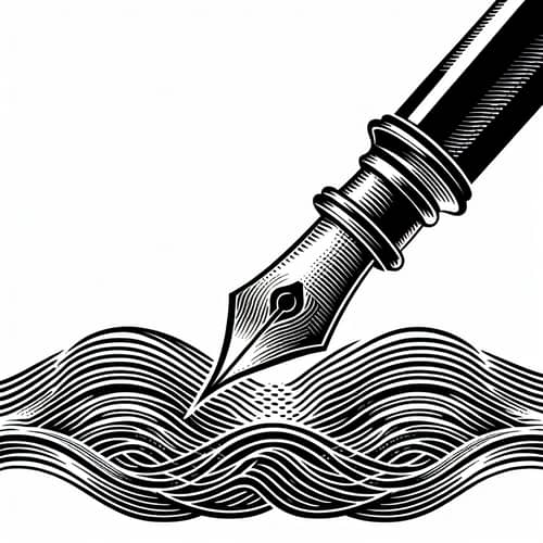 Book Copyright Illustration by Fountain Pen