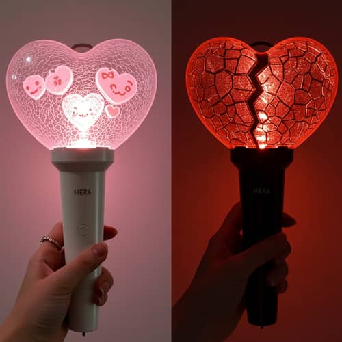 Heart-Shaped Kpop Lightstick for HER4 Fans