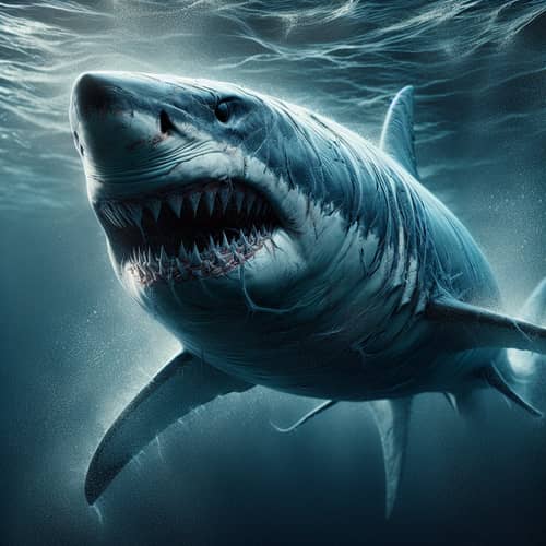 Ferocious Great White Shark
