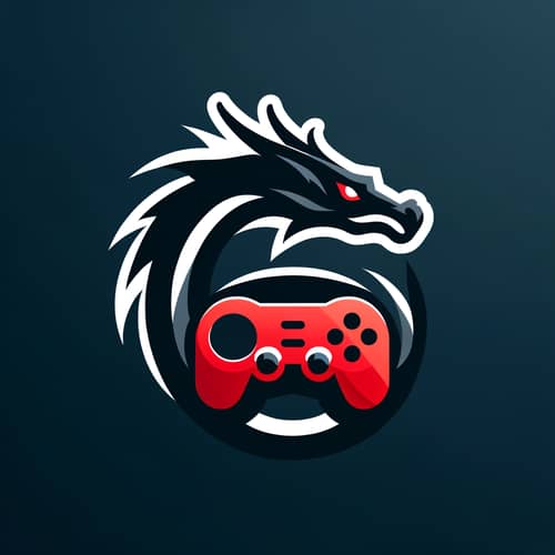 Unique Dragon Style G-M Gamepad Shopping Logo Design