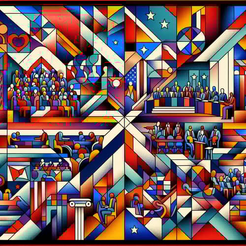 Abstract Political Events Collage - Geometric Art