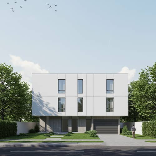 Modern Rectangular Prism House Design