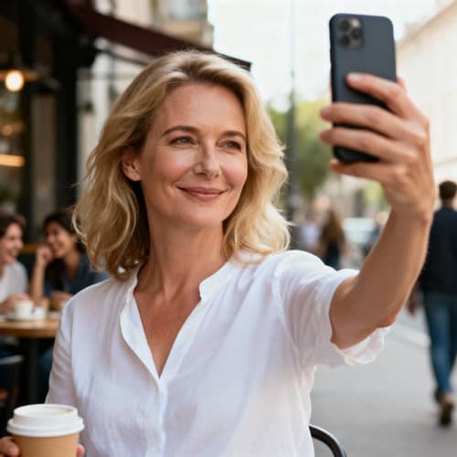 43-Year-Old Blonde Woman's Candid Selfies 43-Year-Old Blonde Woman's Candid Selfies