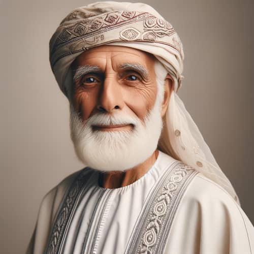 Elderly Omani Man in Traditional Attire | Cultural Portrait
