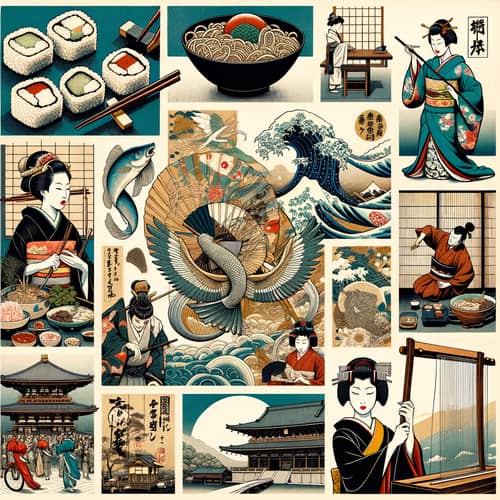 Culture Collage of Japan: Food, Art, Drama, Dance, Music
