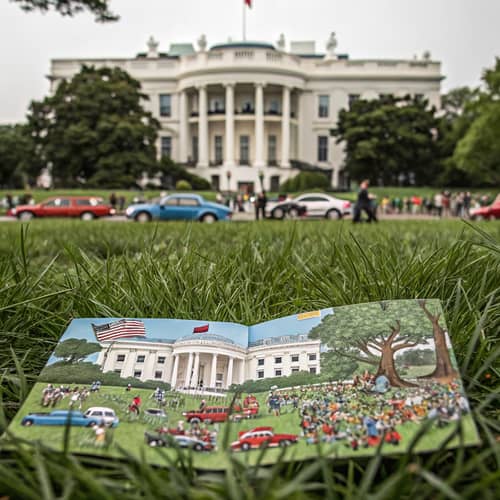 Find Waldo in Front of the White House Scene