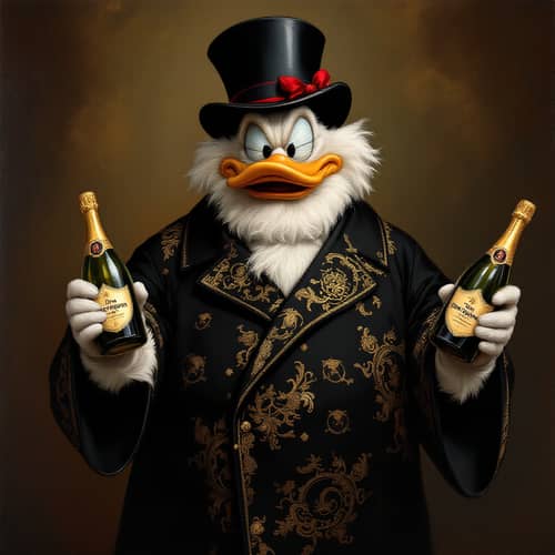 Renaissance Scrooge McDuck: A Luxurious Portrait