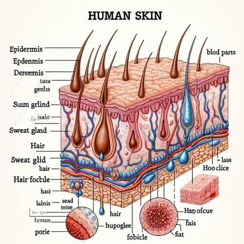 Human Skin Diagram: Epidermis, Dermis, Hypodermis & More