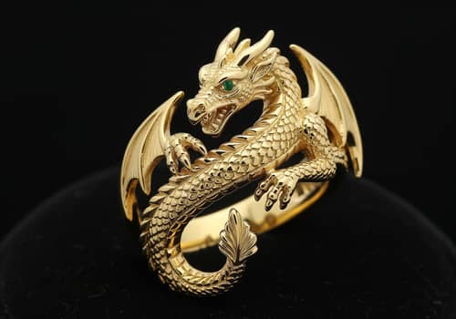 3D Dragon Ring Design for Gold Casting