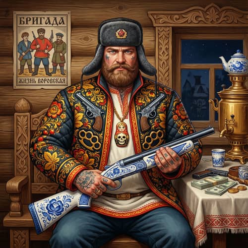 Russian Folk Character with Criminal Elements Russian Folk Character with Criminal Elements