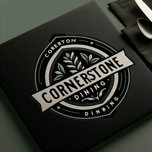 Elegant Logo Design for Cornerstone Dining | Black Green Silver