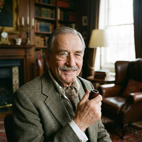 Stylish Man with Monocle and Ascot