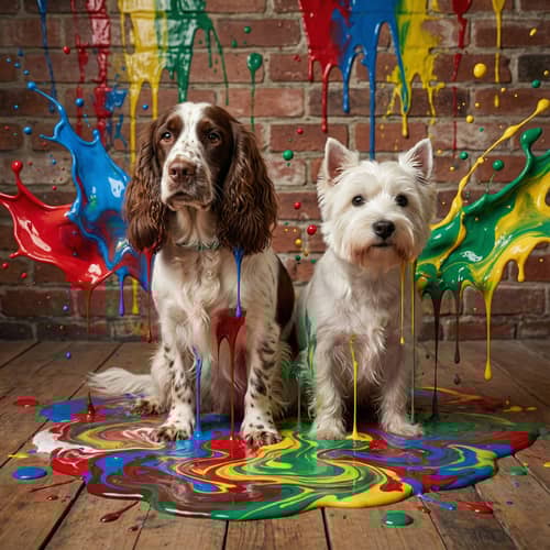 Vibrant Cocker Spaniel & Terrier Art Transformation Vibrant Cocker Spaniel & Terrier Art Transformation