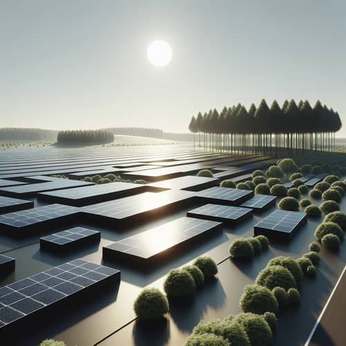 Minimalist Photovoltaic Solar Panels Landscape