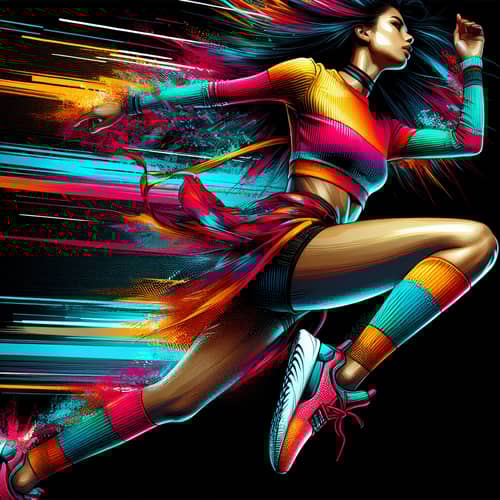 Dynamic Fashion Editorial: Vibrant South Asian Model