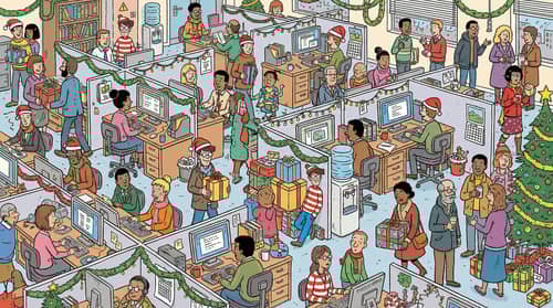 Find the Hidden Character in Our Holiday Office Scene
