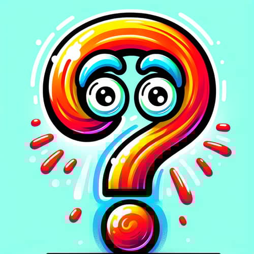 Vivid Cartoon Question Mark Illustration
