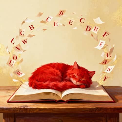 Enchanting Cat and Book Scene | Imagination Unleashed