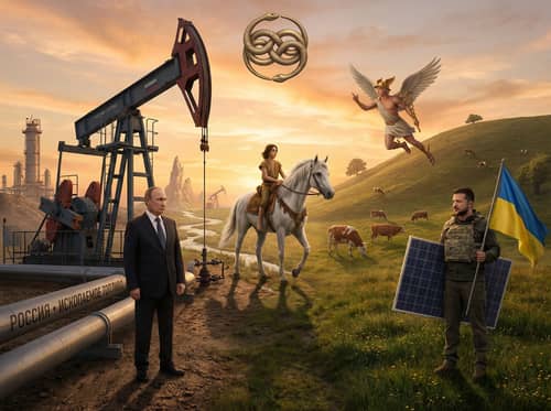 Putin, Fossil Fuels & Zelensky: A Unique Collage