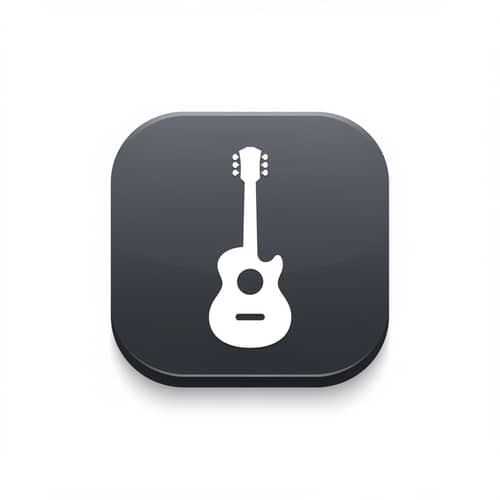 Guitar Icon for Music App Button