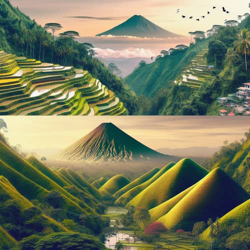 Philippines' Three Famous Landmarks: Rice Terraces, Chocolate Hills, Mayon Volcano