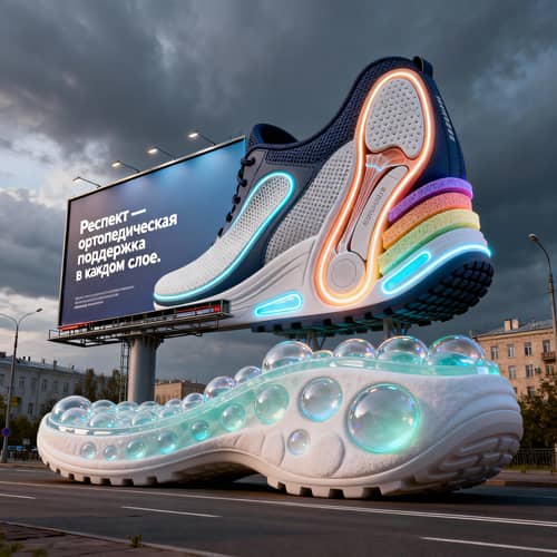 3D Orthopedic Shoe Billboard Design 3D Orthopedic Shoe Billboard Design