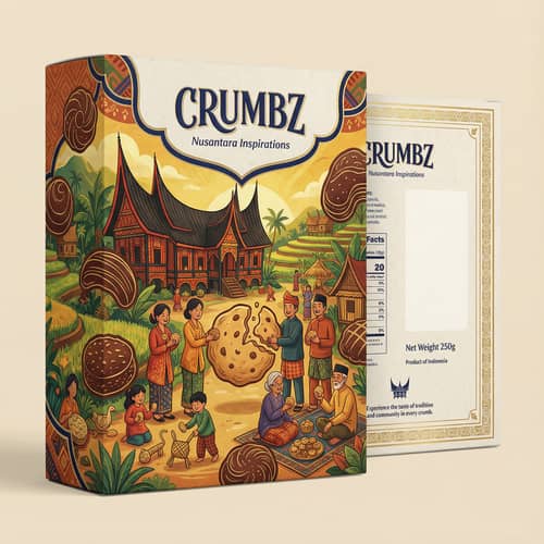 CRUMBZ Cookies Packaging Design - Minangkabau Heritage CRUMBZ Cookies Packaging Design - Minangkabau Heritage