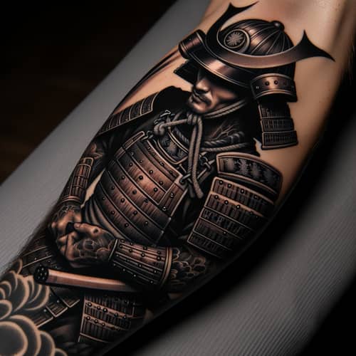 Japanese Samurai Forearm Tattoo: Traditional Strength and Honor