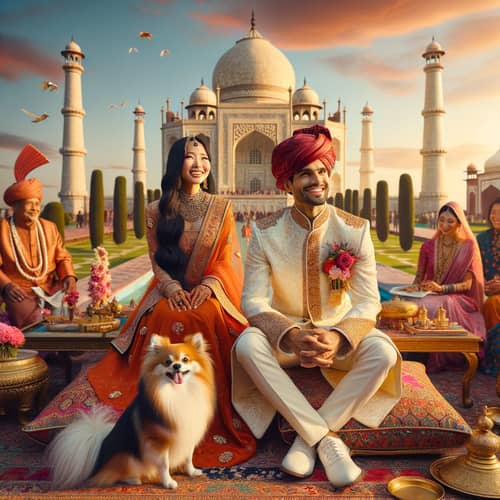 Splendid Asian Wedding Celebration near Taj Mahal