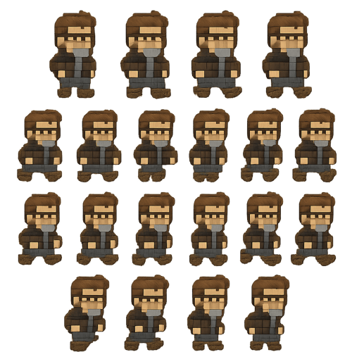 Biker Jim: Cartoon RPG Character Sprite Sheet