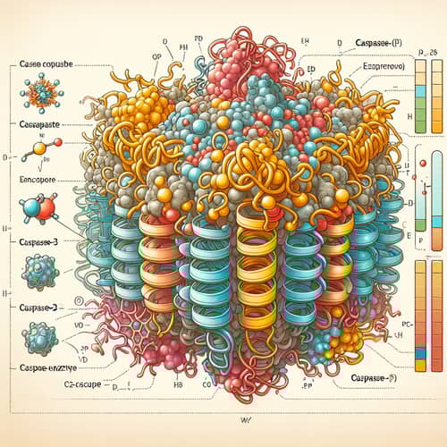 Caspase-3 Enzyme-Responsive Nanoparticle: Detailed Illustration