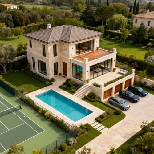 Luxury Two-Story Home with Pool and Tennis Court