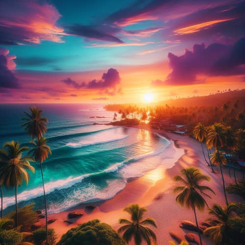 Necocli Antioquia Beaches: Turquoise Sea & Stunning Sunset View