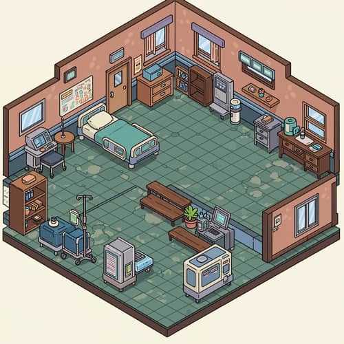 32x32 Hospital Patient Room Tileset Download