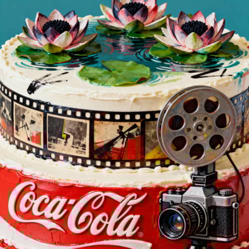Mario Schifano Inspired Scene Cake Design