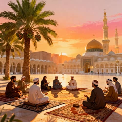 Serene Evening in Madinah: Naat Shareef Gathering Serene Evening in Madinah: Naat Shareef Gathering