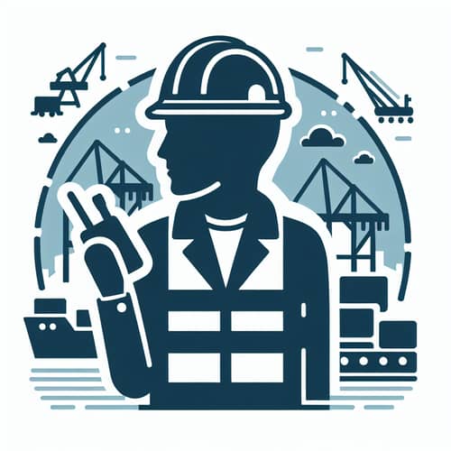 Port Operator Icon: Port Worker Illustration