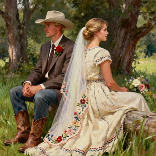 Elegant Wedding Couple in Nature Elegant Wedding Couple in Nature