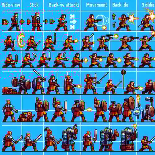 Dungeons & Dragons Pixel Art Sprite Sheet - Amazing Character Frames