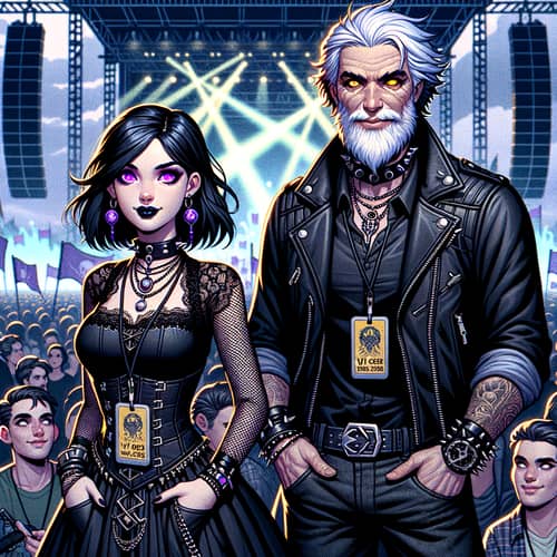 Female Sorceress & Male Monster Hunter at Modern Rock Festival