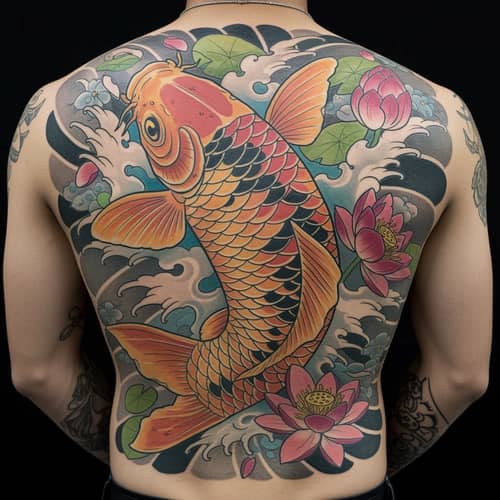 Koi Carp Tattoo on Back: Unique Designs & Meaning