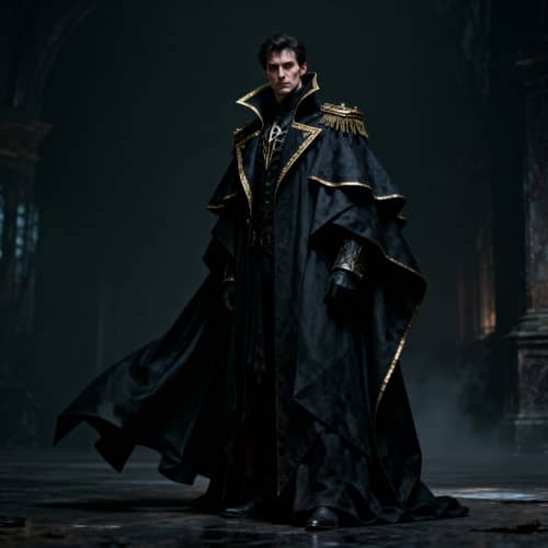 Imperial Black Oversized Cloak for Men Imperial Black Oversized Cloak for Men