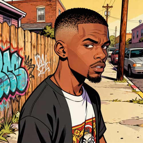 White Creole Man in Boondocks Art Style White Creole Man in Boondocks Art Style