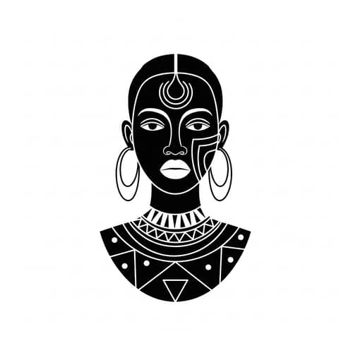 African Artistic Style: Black & White Minimalism
