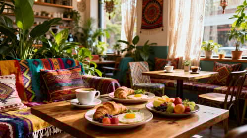 Beautiful Bohemian Coffee Shop Interior Design