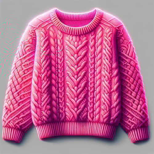 Cozy & Vibrant Pink Sweater for Warmth | Knitted Design