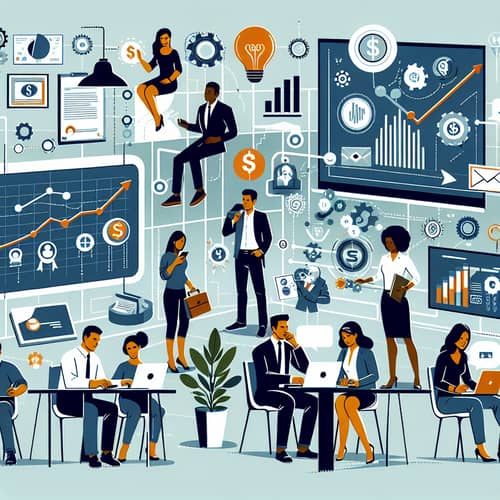 Technological Company Development Vector Illustration