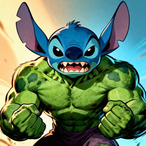 Stich and Hulk Fusion - A Powerful Encounter Stich and Hulk Fusion - A Powerful Encounter